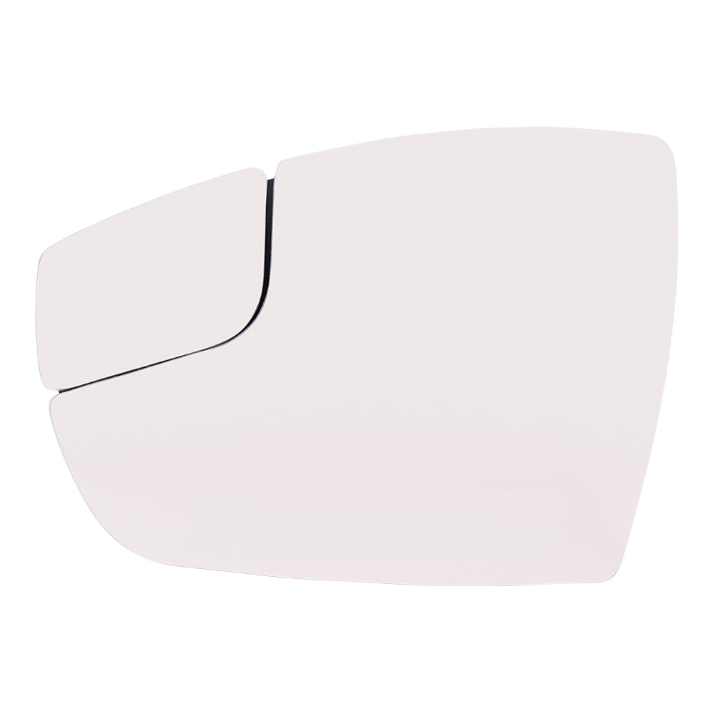 Brock Replacement Driver Side Mirror Glass & Base with Spotter Glass without Heat or Blind Spot Detection Compatible with 2012-2018 Focus