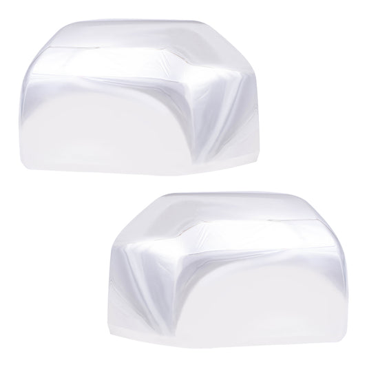 Brock Aftermarket Replacement Driver Left Passenger Right Chrome Mirror Cover Set Compatible with 2015-2020 Ford F-150
