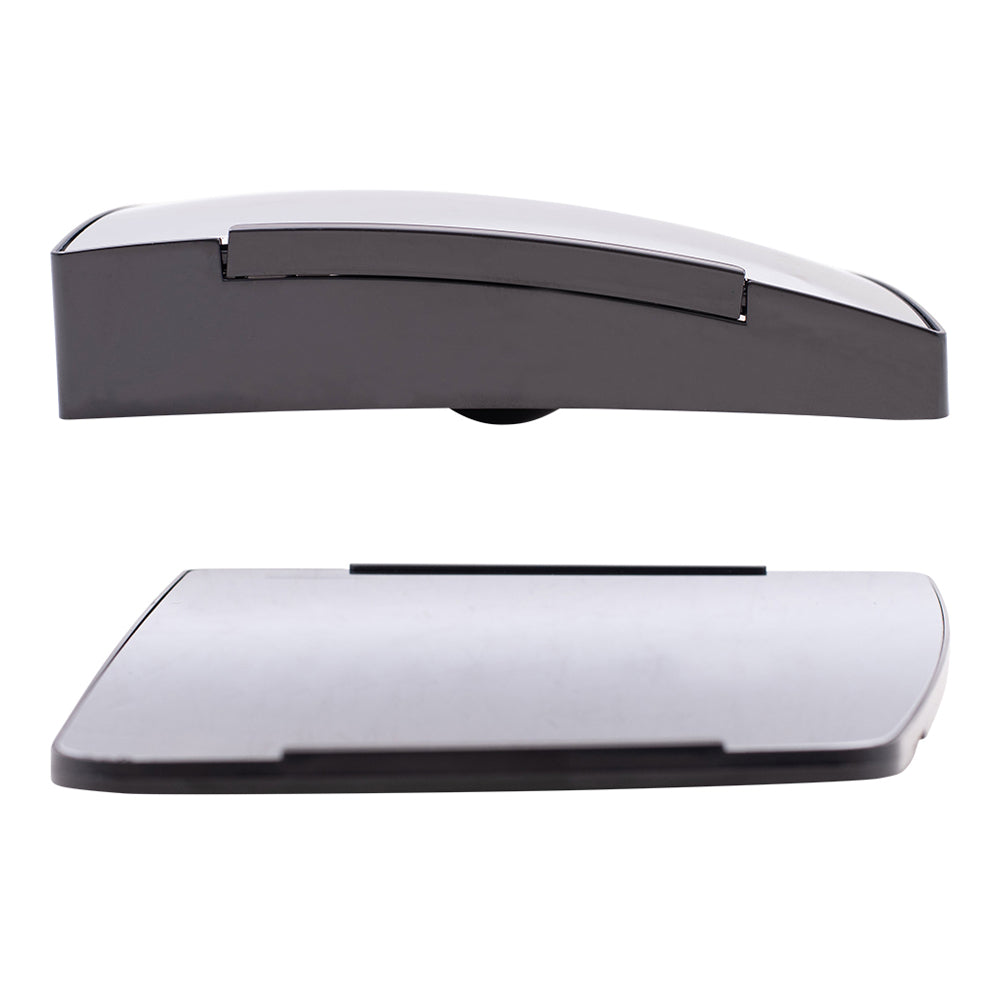 Brock Aftermarket Replacement Driver Side Upper and Lower Power Tow Mirrors Glass & Base Set without Heat Compatible with 2016-2019 F-650 SD & 2016-2019 F-750 SD