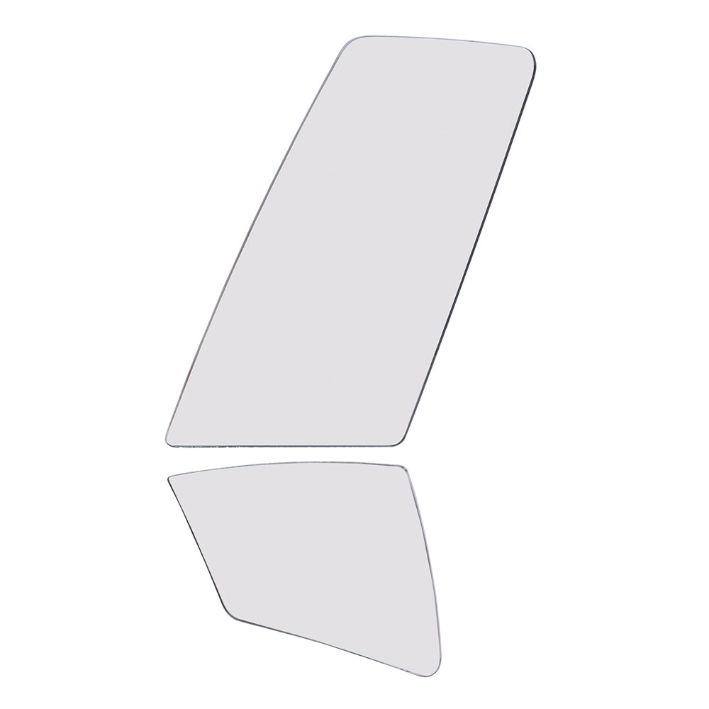 Brock Replacement Driver and Passenger Side Tow Mirrors Glass 4 Piece Set without Heat Compatible with 2016-2019 F-650 SD & 2016-2019 F-750 SD