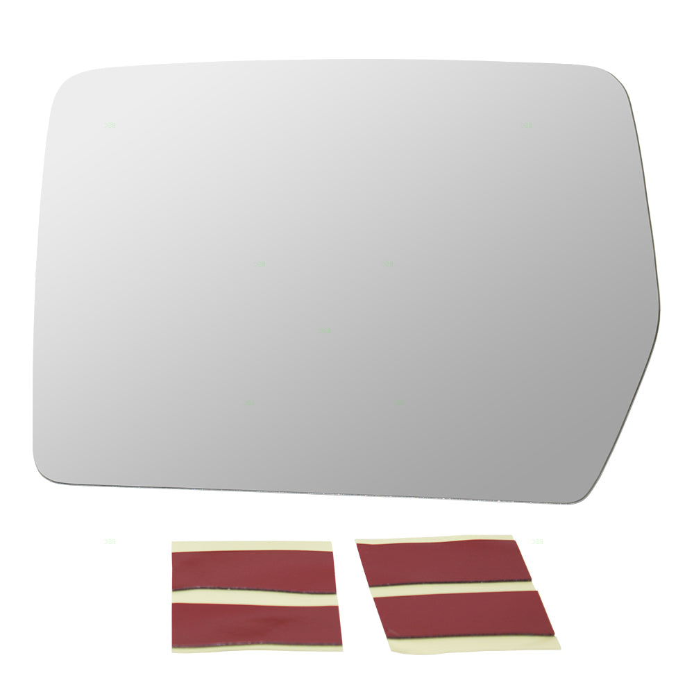 Brock Replacement Drivers Side View Mirror Glass Heated w/ Adhesive Strips compatible with 2004-2010 F-150 Pickup Truck 2006 Mark LT 4L3Z17K707DB