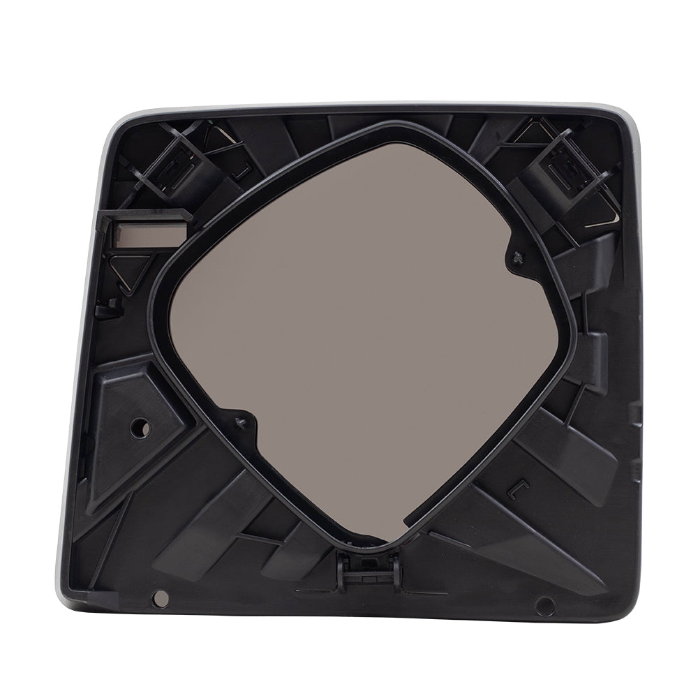 Brock Replacement Pair Upper Manual Tow Mirror Glass with Bases Compatible with 08-16 Super Duty Pickup