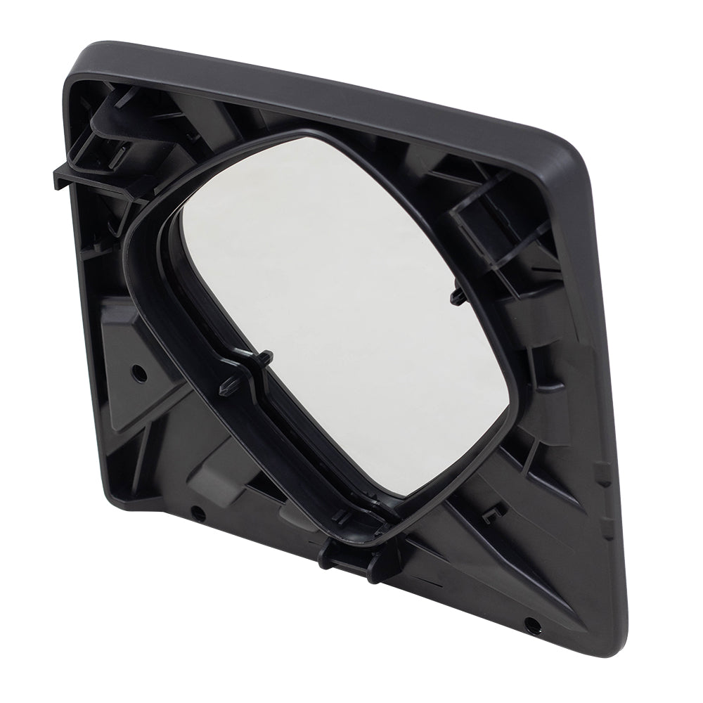 Brock Replacement Pair Upper Manual Tow Mirror Glass with Bases Compatible with 08-16 Super Duty Pickup