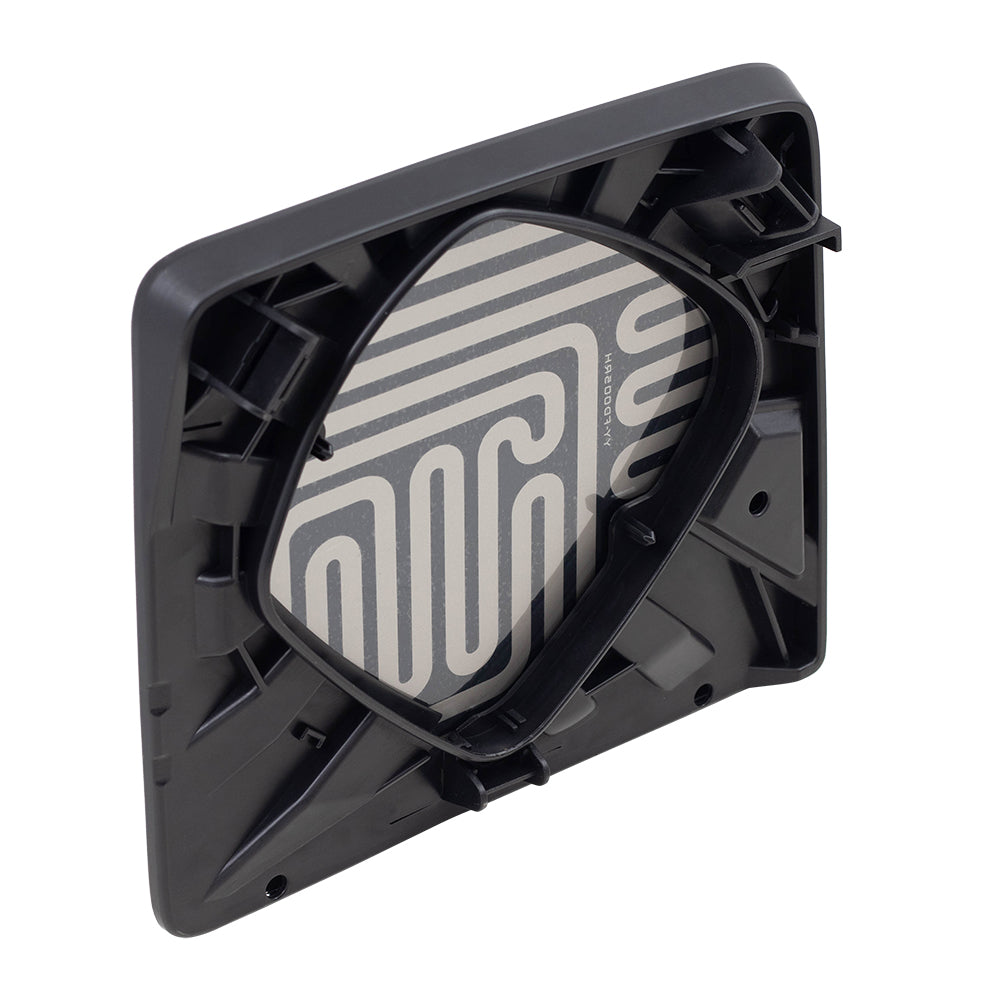 Brock Replacement Driver Power Upper Tow Mirror Glass with Base Heated Compatible with 08-16 Super Duty Pickup