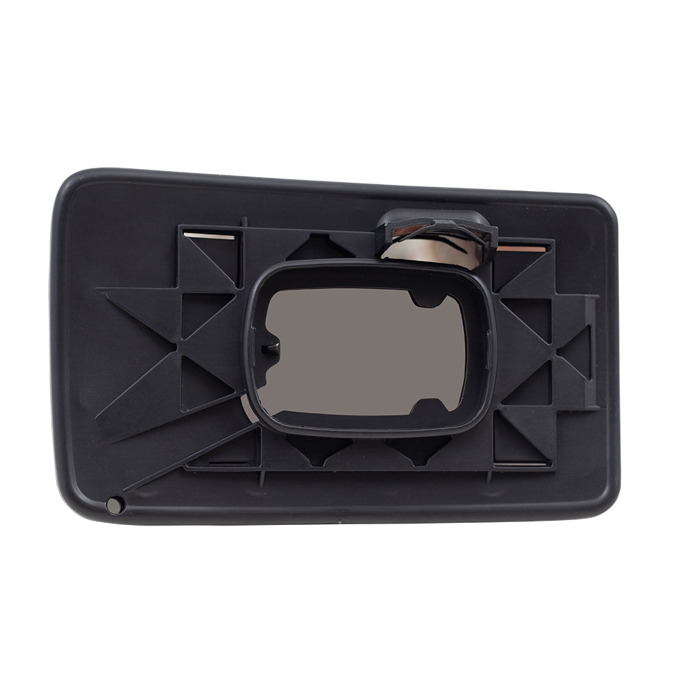 Brock Aftermarket Replacement Driver Lower Manual Tow Mirror Glass with Base Compatible with 2008-2012 Super Duty