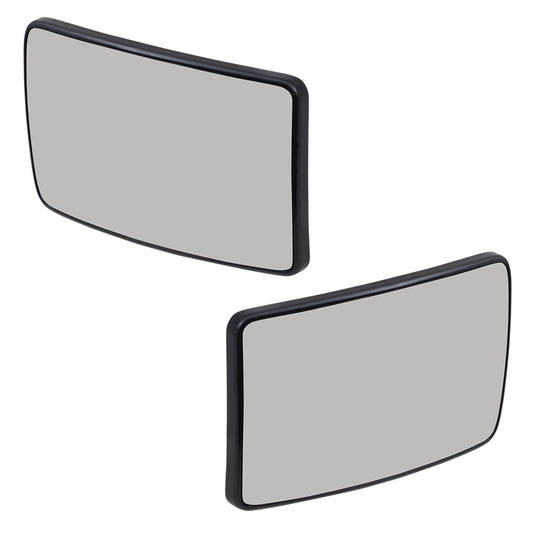 Brock Replacement Pair Lower Manual Tow Mirror Glass with Bases Compatible with 13-16 Super Duty Pickup