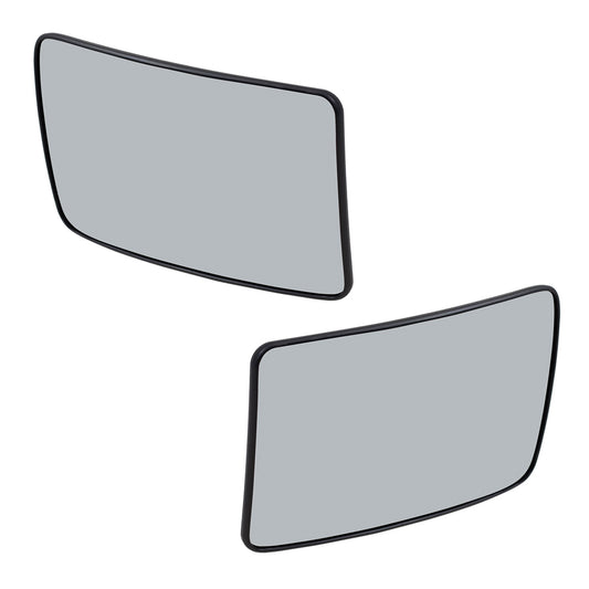 Brock Replacement Pair Power Lower Tow Mirror Glass with Bases Heated Compatible with 09-12 Super Duty Pickup