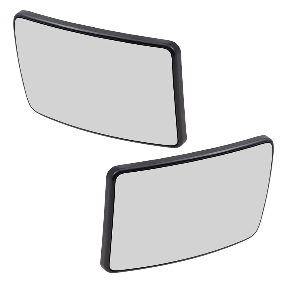 Brock Replacement Pair Power Lower Tow Mirror Glass with Bases Heated Compatible with 13-16 F250 F350 F450 Super Duty Pickup