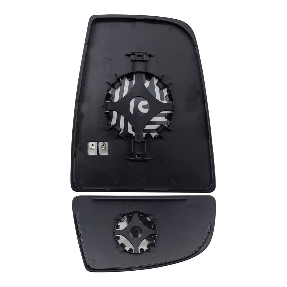 Driver Side Upper & Lower Tow Mirrors Glass & Base Set for 2015-2020 Transit