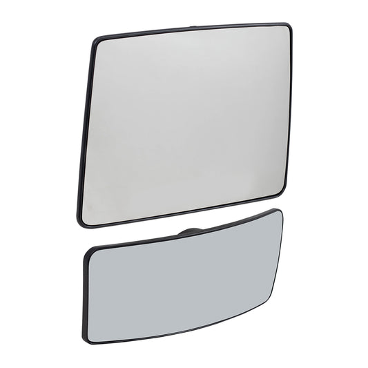 Brock Replacement Drivers Upper and Lower Tow Mirror Glass and Bases with Heat Compatible with 07-12 F150 F-150 7L3Z17K707H 7L3Z17K707F
