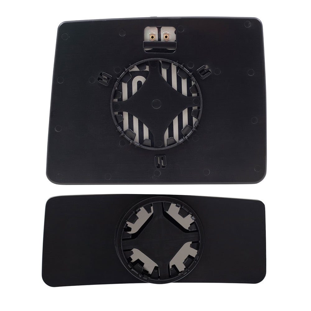 Brock Replacement Drivers and Passengers Upper and Lower Tow Mirror Glasses and Bases with Heat Compatible with 07-12 F150 F-150