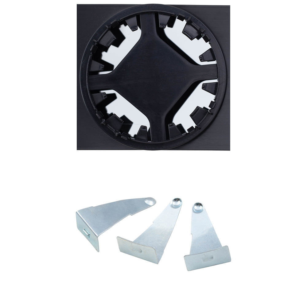 Brock Replacement Drivers and Passengers Upper and Lower Tow Mirror Glass and Bases w/o Heat Compatible with 07-12 F150 F-150