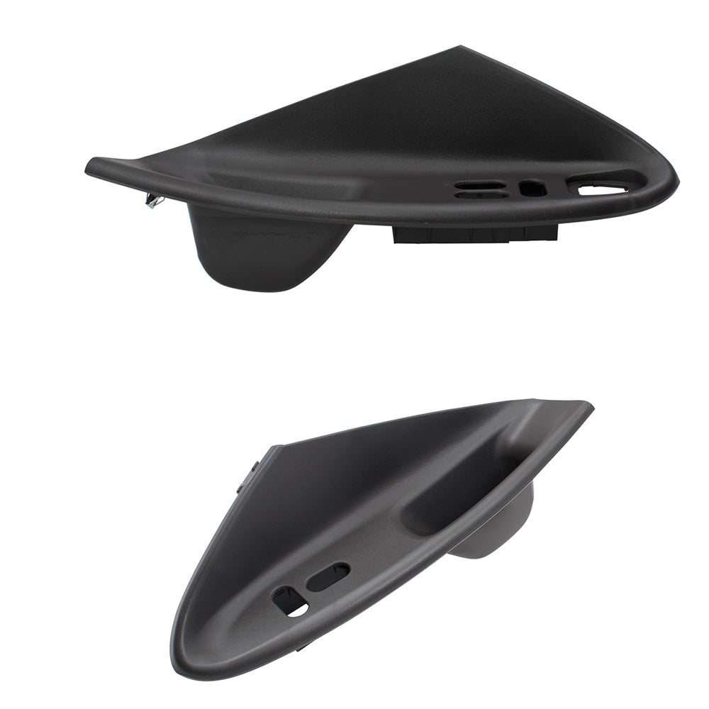 Brock Replacement Pair Set Inside Interior Door Pull Handle Switch Panel Housings Medium Graphite Compatible with Mustang Coupe 1R3Z14527AAC 1R3Z14528AAC