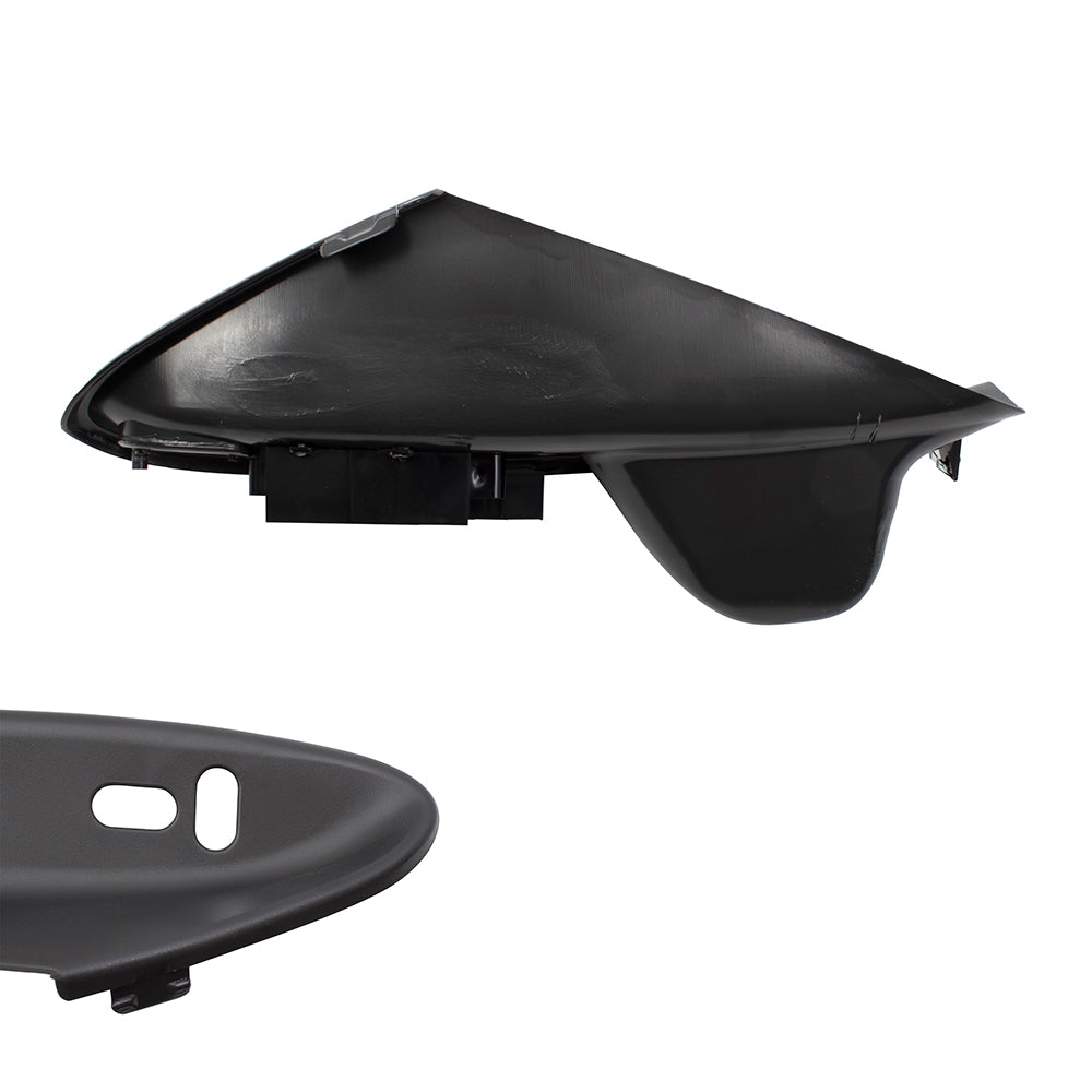 Brock Replacement Pair Set Inside Interior Door Pull Handle Switch Panel Housings Medium Graphite Compatible with Mustang Coupe 1R3Z14527AAC 1R3Z14528AAC