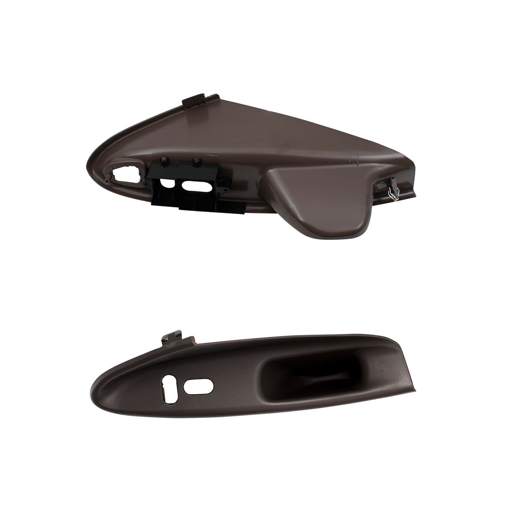 Brock Replacement Pair Set Inside Interior Door Pull Handle Switch Panel Housings Compatible with Mustang Coupe 1R3Z14527AAA 1R3Z14528AAA