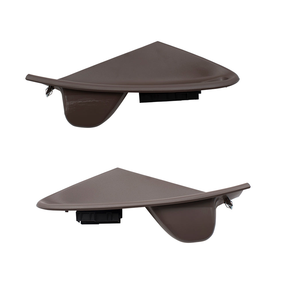 Brock Replacement Pair Set Inside Interior Door Pull Handle Switch Panel Housings Compatible with Mustang Coupe 1R3Z14527AAA 1R3Z14528AAA