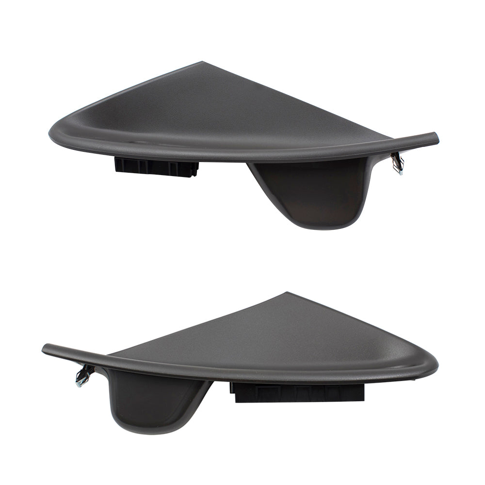 Brock Replacement Driver and Passenger Side Gray Inside Door Pull Handle Switches Housing Set Compatible with 1999-2004 Mustang Convertible with Power Windows