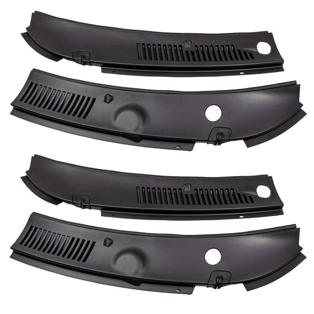 Brock Replacement 2 IMPROVED Windshield Wiper Cowl Vent Grilles 2-Piece Panels Hoods Replacement for 99-04 Mustang 3R3Z6302228AAA