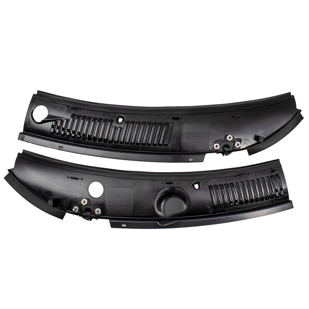 Brock Replacement 2 IMPROVED Windshield Wiper Cowl Vent Grilles 2-Piece Panels Hoods Replacement for 99-04 Mustang 3R3Z6302228AAA