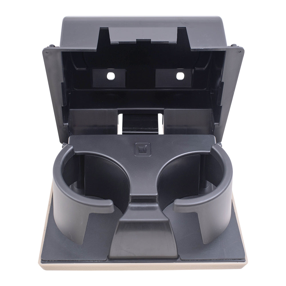 Brock Replacement Tan (Camel) in-Dash Instrument Panel Cup Holder Compatible with 2008-2010 Super Duty