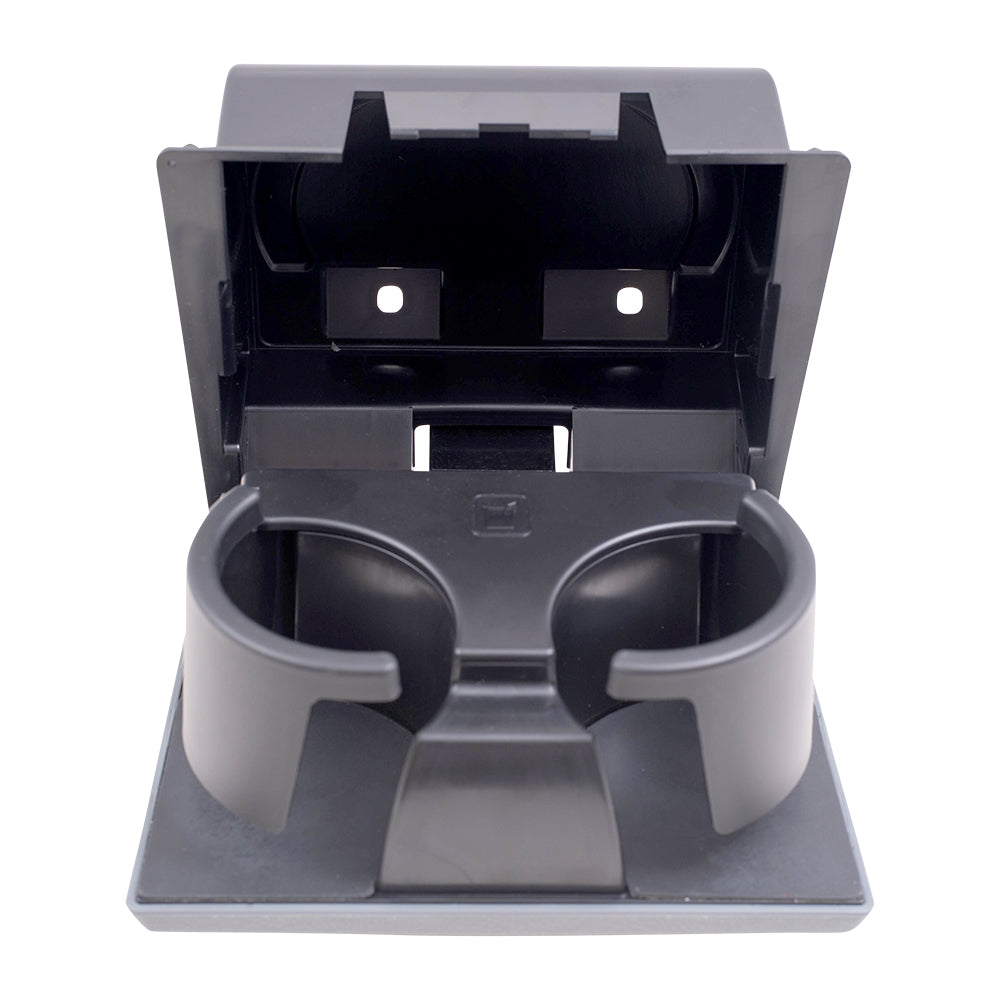 Brock Replacement Gray (Steel) in-Dash Instrument Panel Cup Holder Compatible with 2011-2016 Super Duty