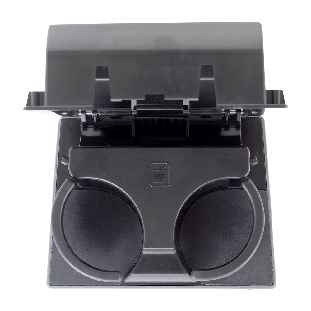 Brock Replacement Gray (Steel) in-Dash Instrument Panel Cup Holder Compatible with 2011-2016 Super Duty