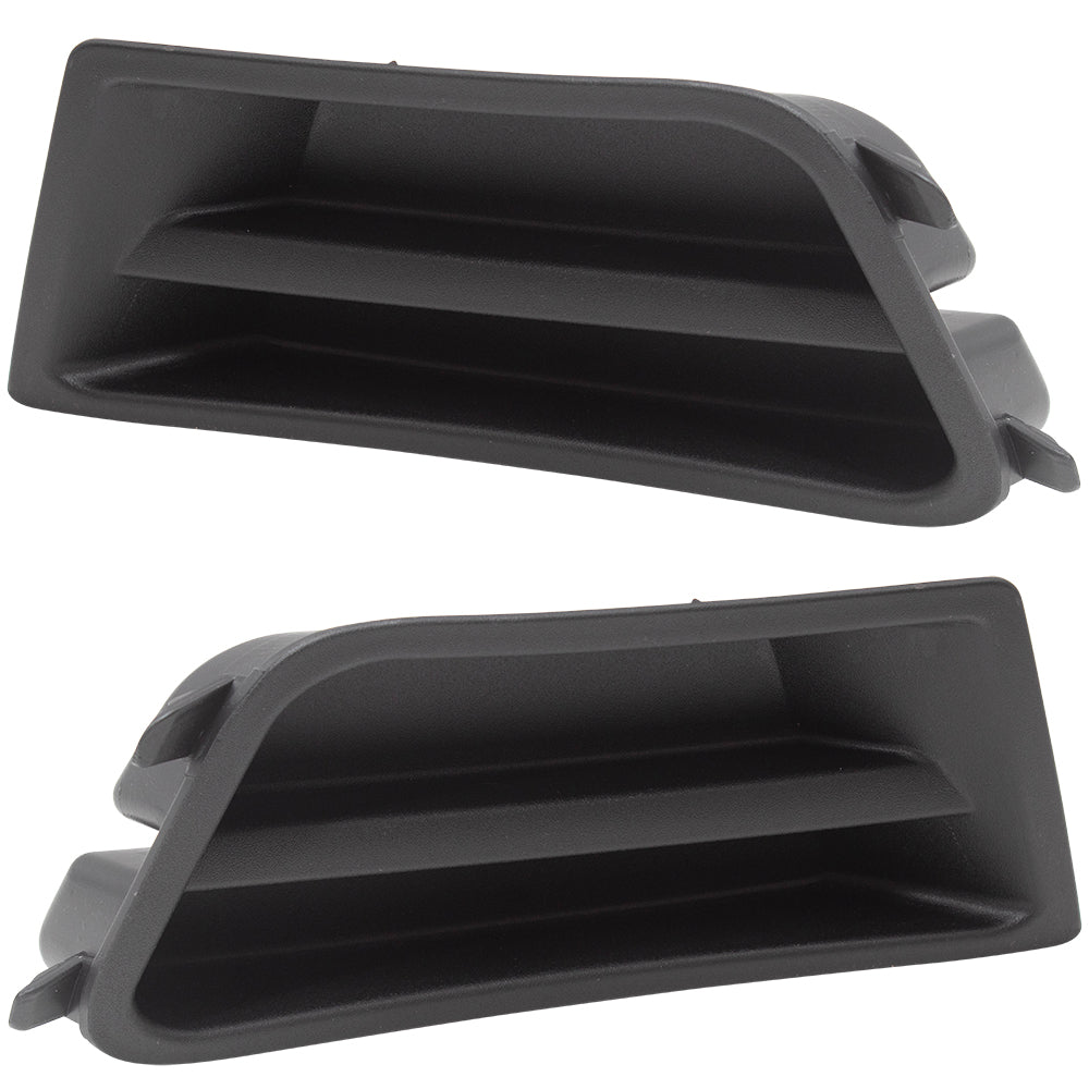 Brock Replacement Pair Set Front Bumper Fog Light Cover Inserts Compatible with 10-12 Mustang WITHOUT fog lamps FO1038137 FO1039137 AR3Z17E811AA AR3Z17E810AA
