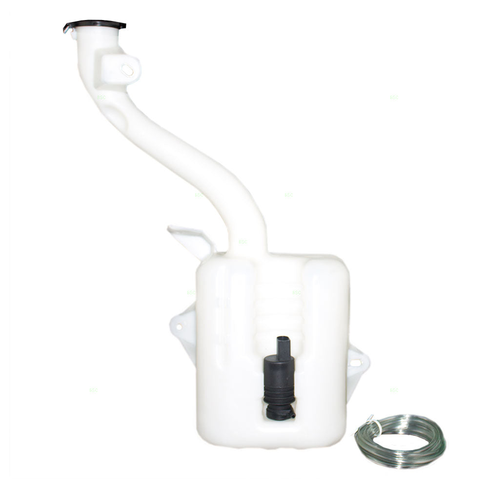 Brock Replacement Windshield Washer Fluid Reservoir Bottle Tank with Cap & Pump Compatible with 2008-2011 Focus 9S4Z17618A