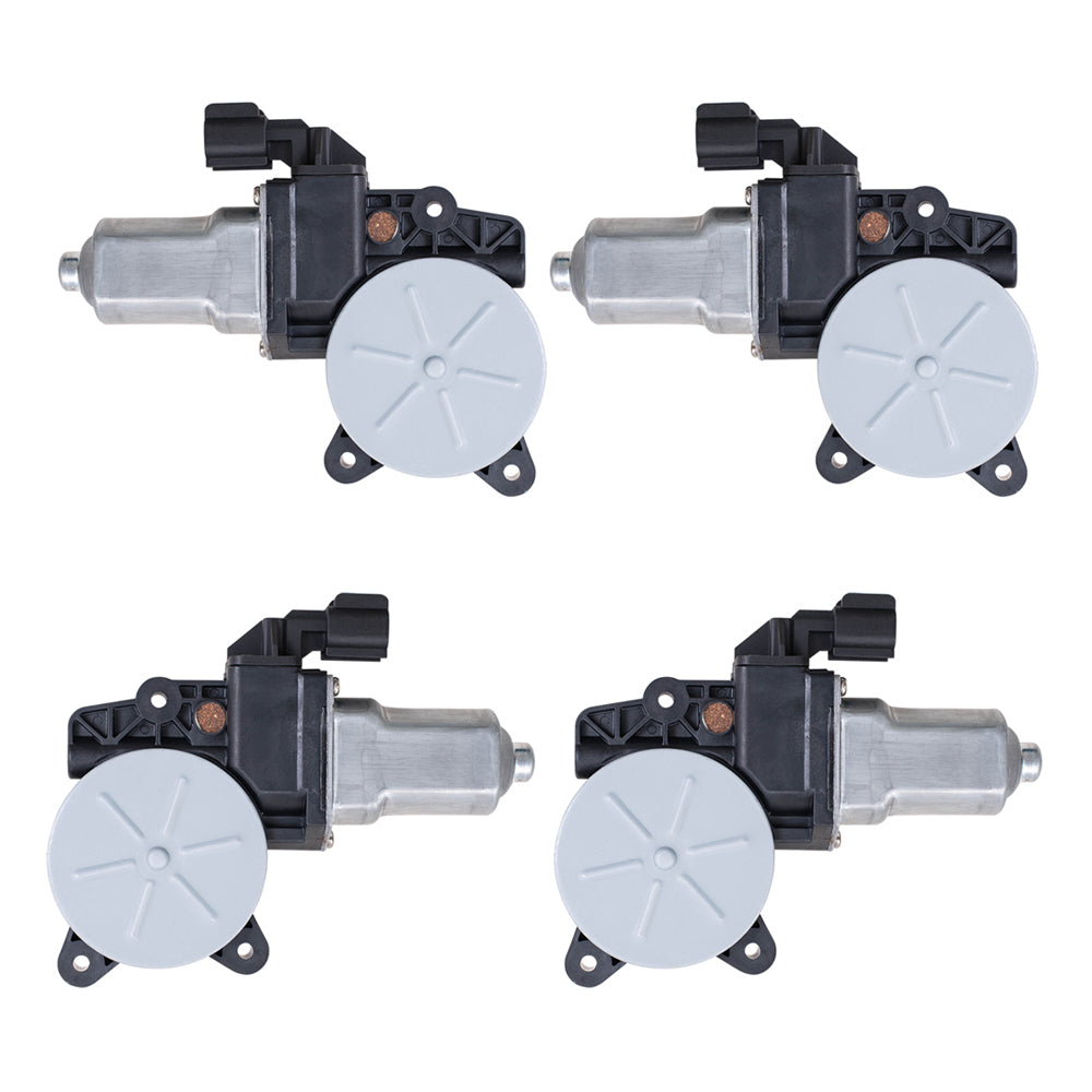 Brock Aftermarket Replacement Power Window Lift Motors with 2 Pin Connector 4 Piece Set Compatible with 2012-2018 Ford Focus