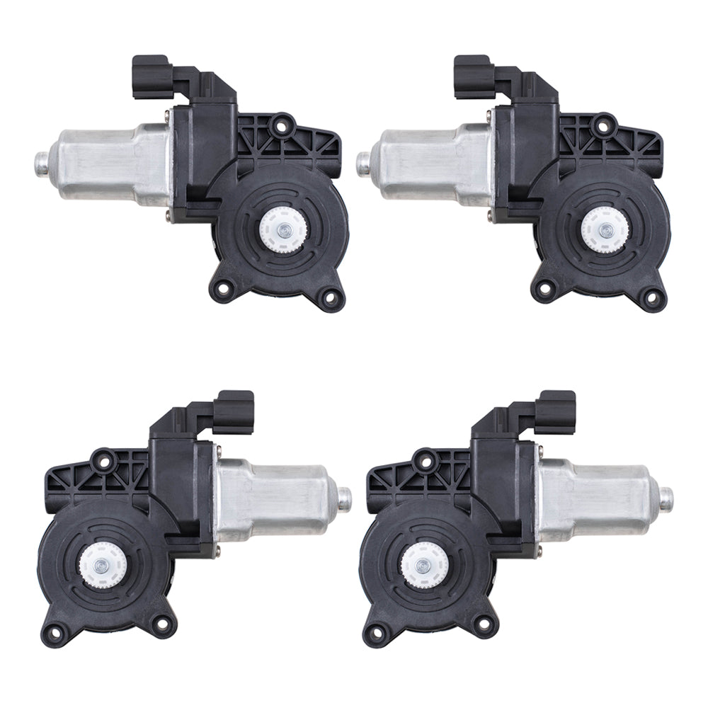 Brock Aftermarket Replacement Power Window Lift Motors with 2 Pin Connector 4 Piece Set Compatible with 2012-2018 Ford Focus