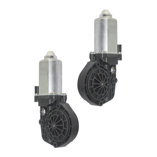 Brock Replacement Pair Set Front Power Window Regulator Motors Compatible with 2000-2010 Super Duty Pickup Truck