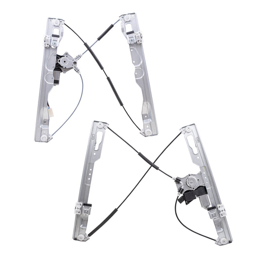 Brock Aftermarket Replacement Part Front & Rear Passenger Side Power Window Regulators w/Motor Set Compatible with 2011-2014 Ford F-150 Crew Cab ONLY