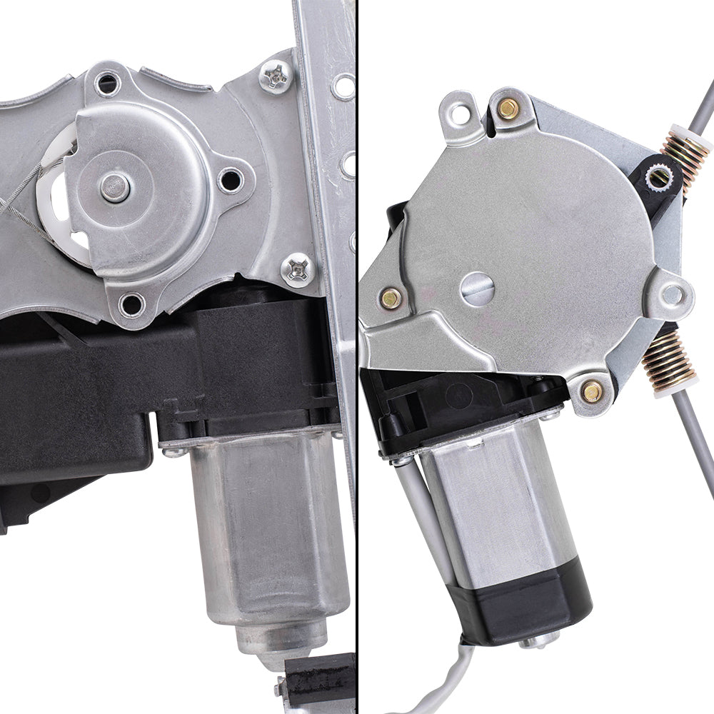 Brock Aftermarket Replacement Part Front & Rear Passenger Side Power Window Regulators w/Motor Set Compatible with 2011-2014 Ford F-150 Extended Cab ONLY