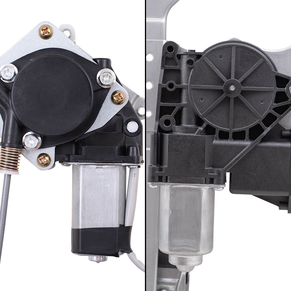 Brock Aftermarket Replacement Part Front & Rear Passenger Side Power Window Regulators w/Motor Set Compatible with 2011-2014 Ford F-150 Extended Cab ONLY