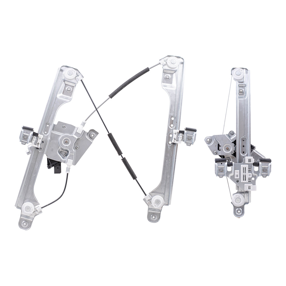 Brock Replacement Driver Side Front and Rear Power Window Regulators with Motor-6 Pin Connector and One-Touch Open/Close Compatible with 2013-2019 Escape