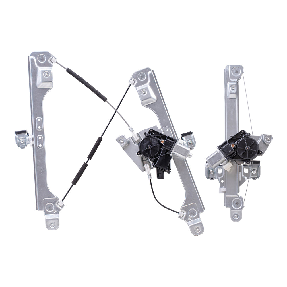 Brock Replacement Driver Side Front and Rear Power Window Regulators with Motor-6 Pin Connector and One-Touch Open/Close Compatible with 2013-2019 Escape