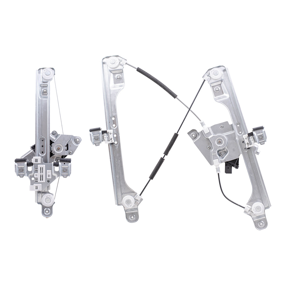 Brock Replacement Passenger Side Front and Rear Power Window Regulators with Motor-6 Pin Connector and One-Touch Open/Close Compatible with 2013-2019 Escape