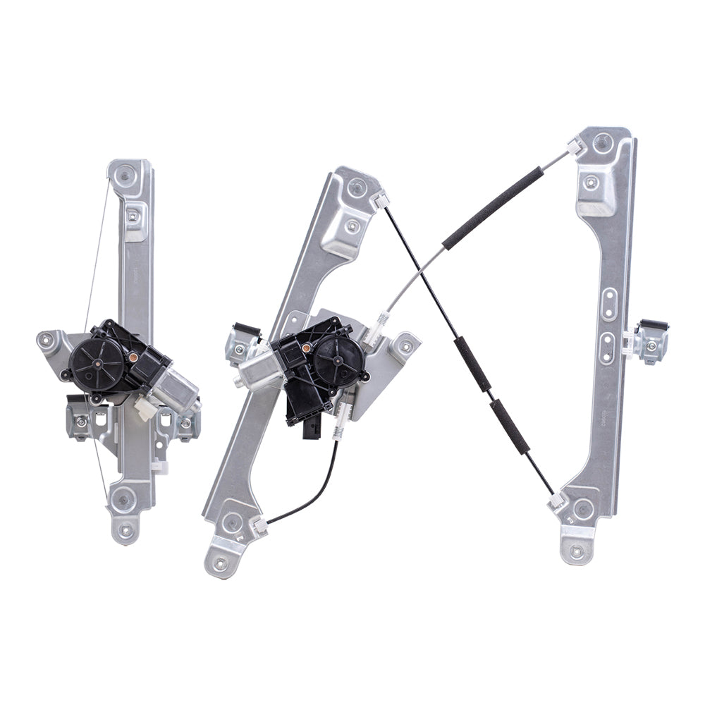 Brock Replacement Passenger Side Front and Rear Power Window Regulators with Motor-6 Pin Connector and One-Touch Open/Close Compatible with 2013-2019 Escape