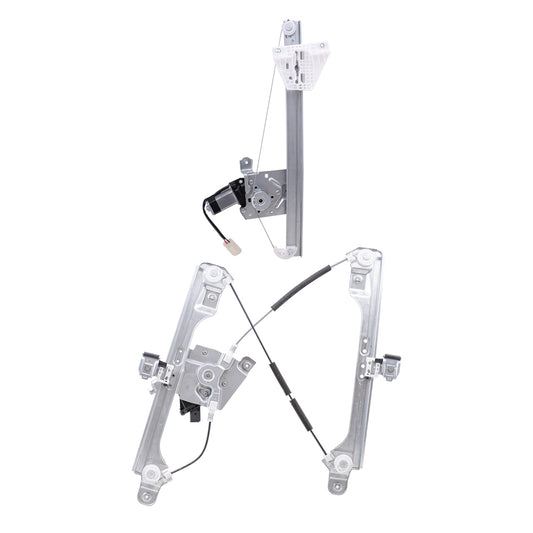 Brock Aftermarket Replacement Front and Rear Driver Left Power Window Regulators with Motor Compatible with 2013-2019 Ford Escape