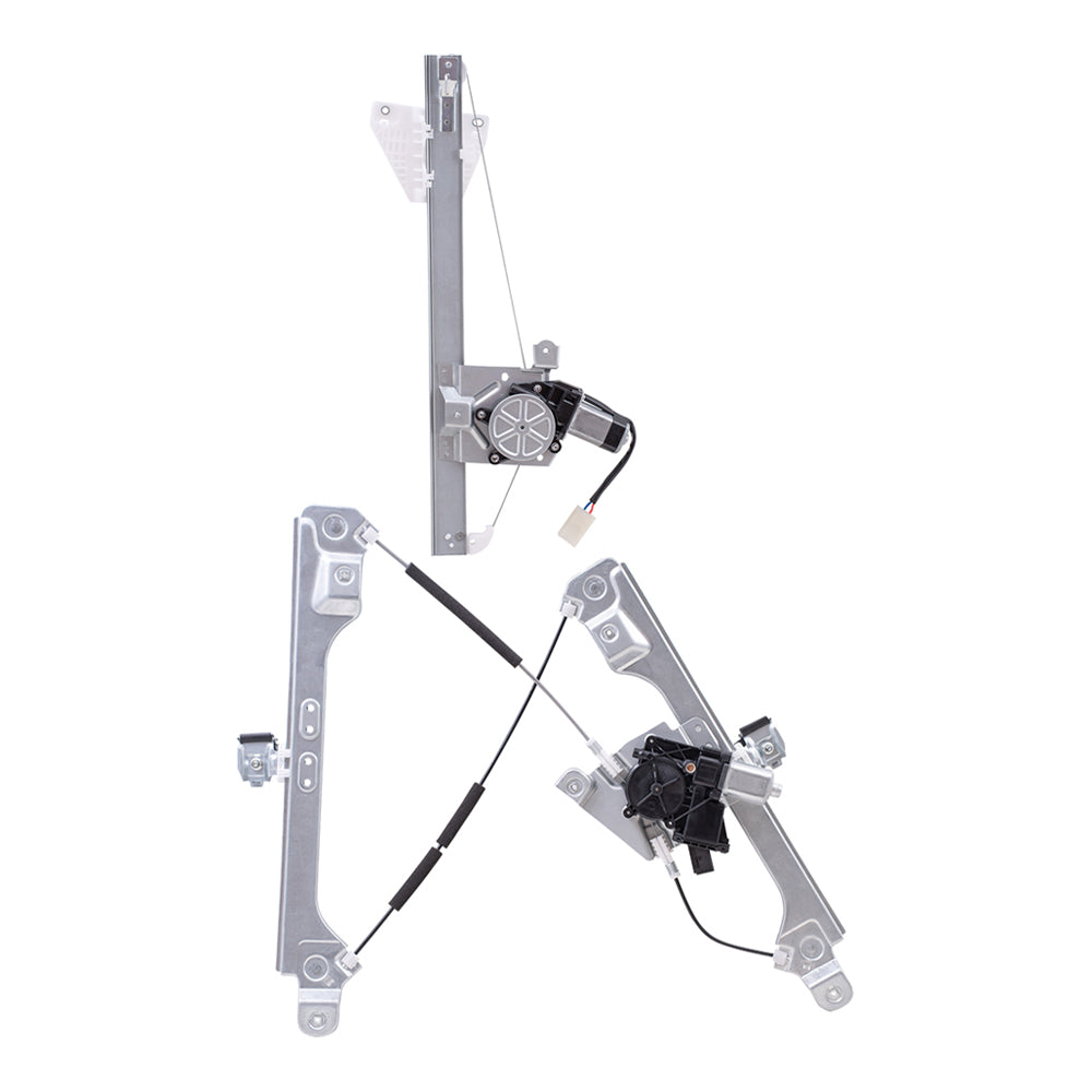 Brock Aftermarket Replacement Front and Rear Driver Left Power Window Regulators with Motor Compatible with 2013-2019 Ford Escape