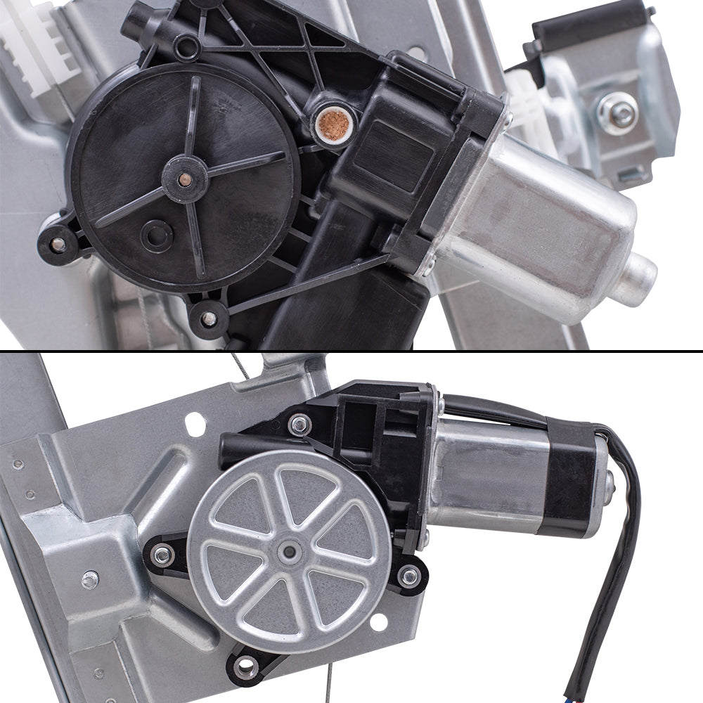 Brock Aftermarket Replacement Front and Rear Driver Left Power Window Regulators with Motor Compatible with 2013-2019 Ford Escape