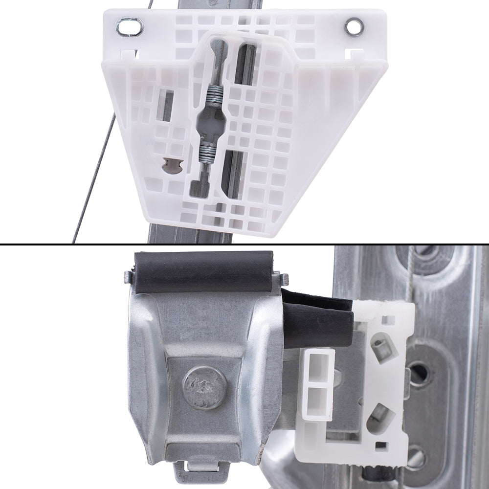 Brock Aftermarket Replacement Front and Rear Driver Left Power Window Regulators with Motor Compatible with 2013-2019 Ford Escape