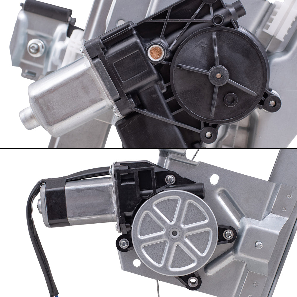 Brock Aftermarket Replacement Driver Left Passenger Right Power Window Regulators Set with Motor 4 Piece Set Compatible with 2013-2019 Ford Escape