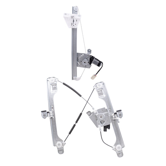 Brock Aftermarket Replacement Front and Rear Passenger Right Power Window Regulators with Motor Compatible with 2013-2019 Ford Escape