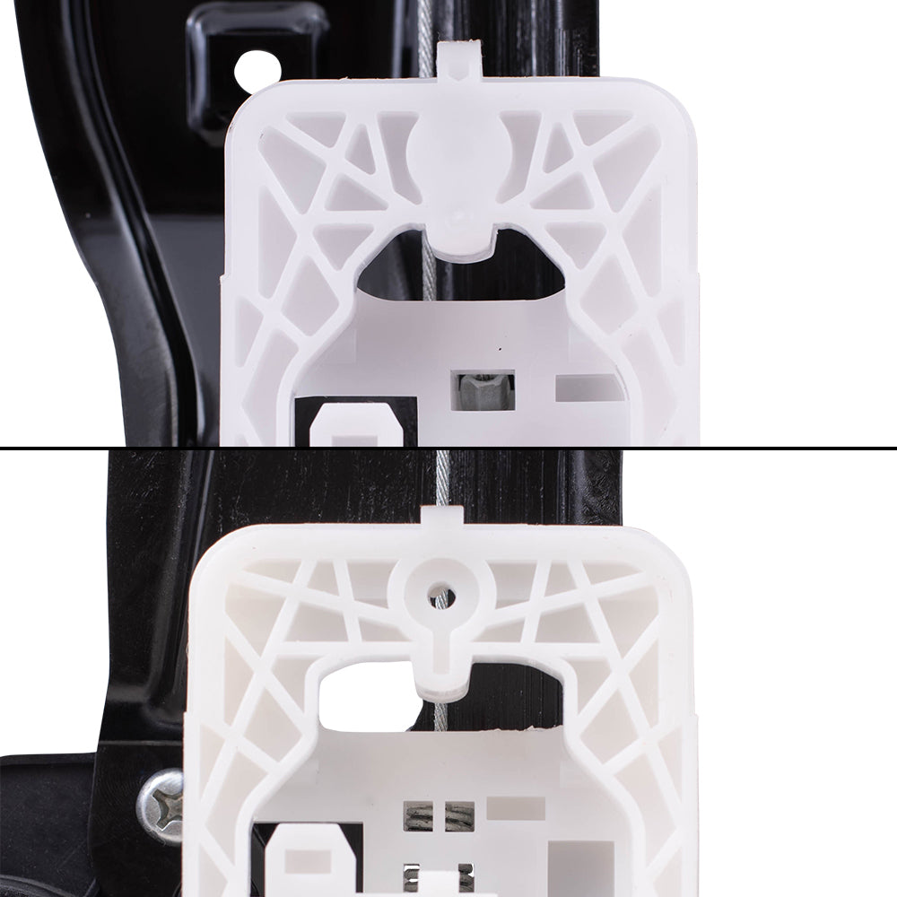 Brock Replacement Driver and Passenger Side Power Window Regulators with Motor, 2 Pin Connector and One Touch Open 4 Piece Set Compatible with 2012-2018 Focus