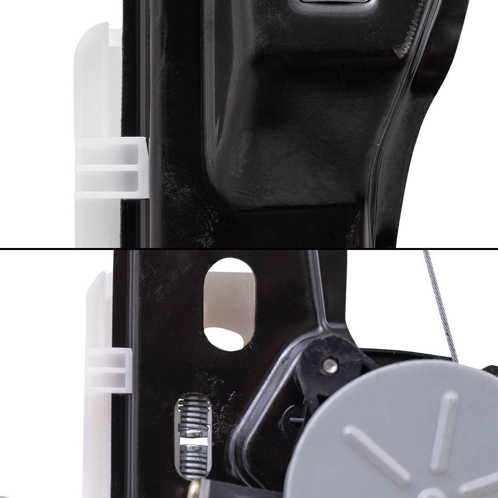 Brock Replacement Driver and Passenger Side Power Window Regulators with Motor, 2 Pin Connector and One Touch Open 4 Piece Set Compatible with 2012-2018 Focus