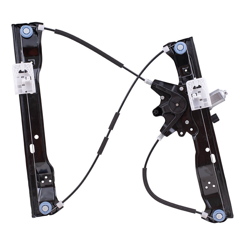 Brock Replacement Front Driver and Passenger Side Power Window Regulators with Motor-2 Pin Connector and One Touch Open Compatible with 2012-2018 Focus