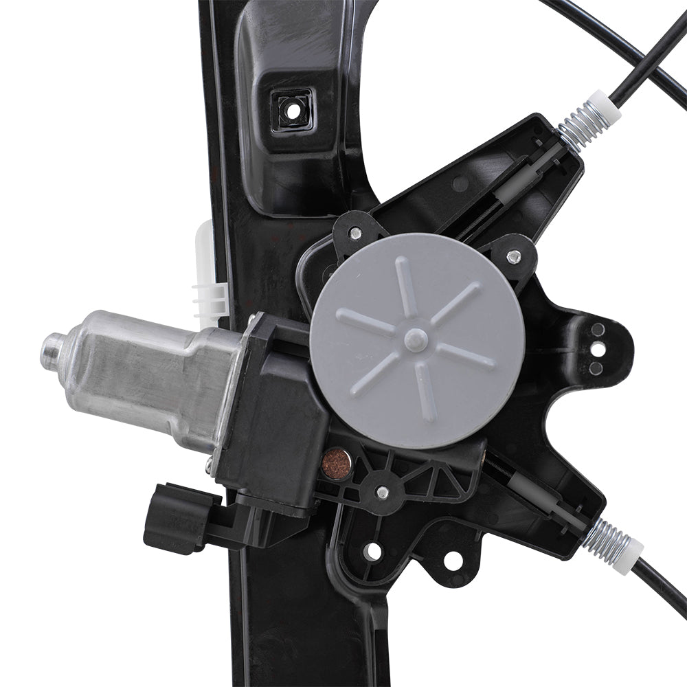 Brock Replacement Front Driver and Passenger Side Power Window Regulators with Motor-2 Pin Connector and One Touch Open Compatible with 2012-2018 Focus