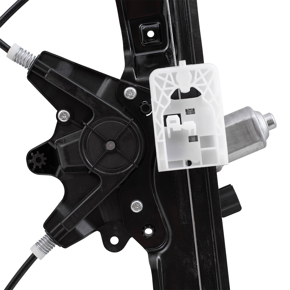 Brock Replacement Front Driver and Passenger Side Power Window Regulators with Motor-2 Pin Connector and One Touch Open Compatible with 2012-2018 Focus