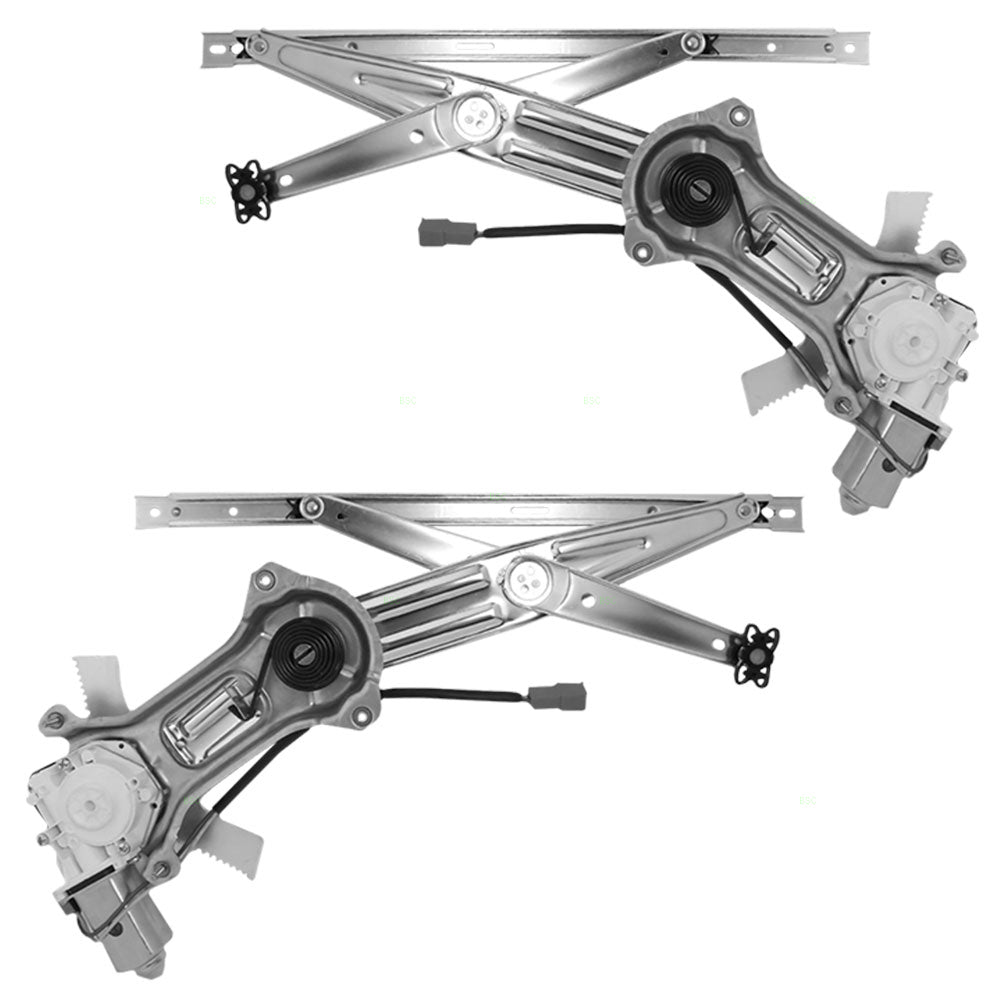 Driver and Passenger Front Power Window Lift Regulators & Motor Assemblies Replacement for Ford F6ZZ6323394AA F6ZZ6323395AA